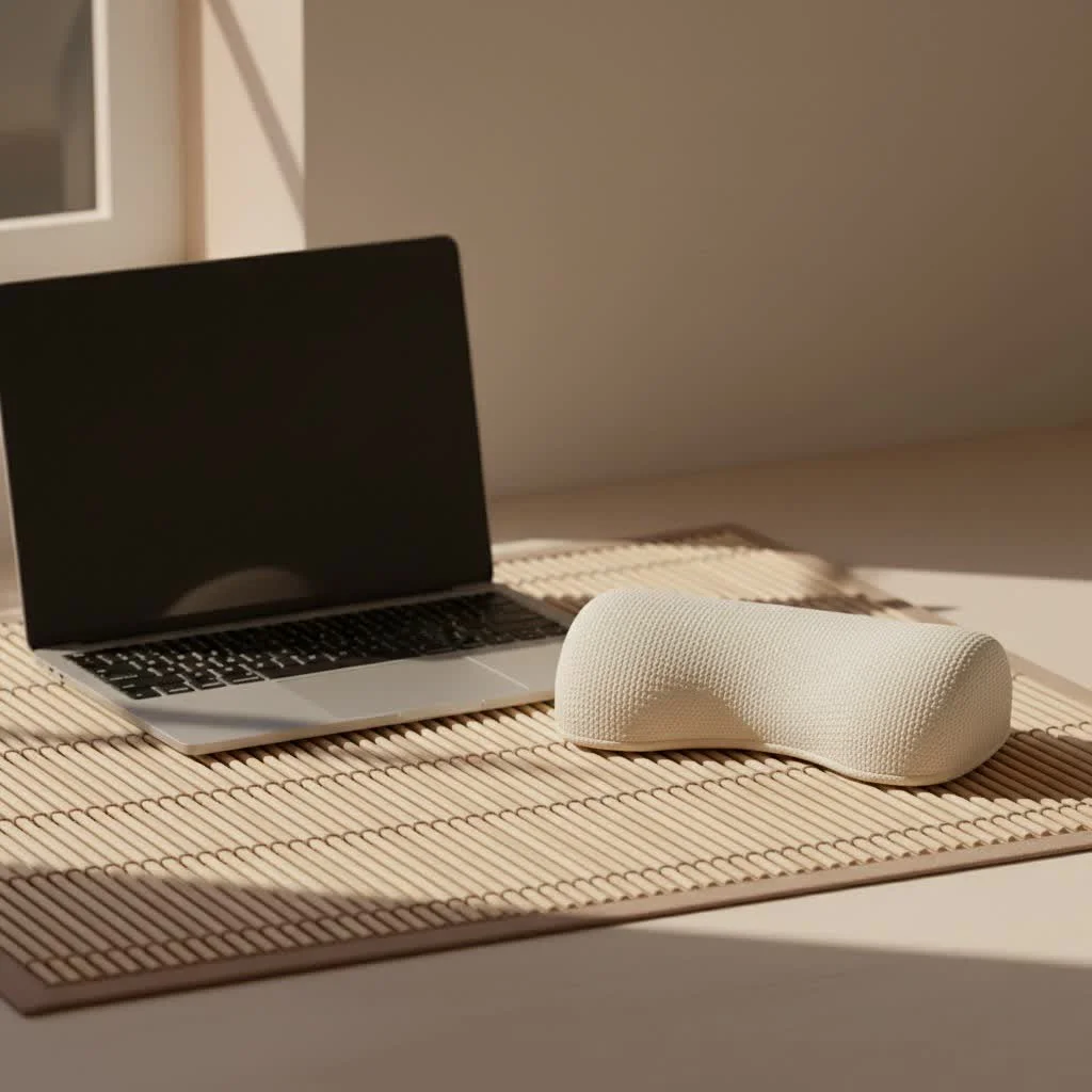 Gaming wrist rest supporting a gamer's hand