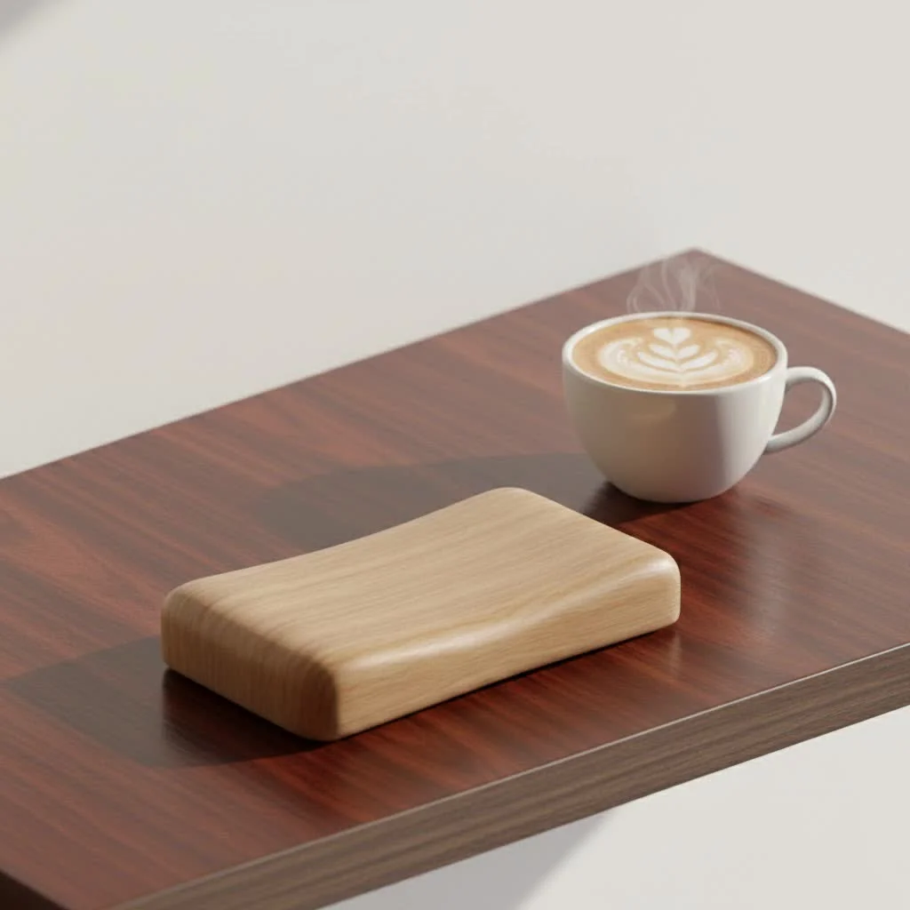 Ergonomic keyboard and mouse wrist rests on a desk