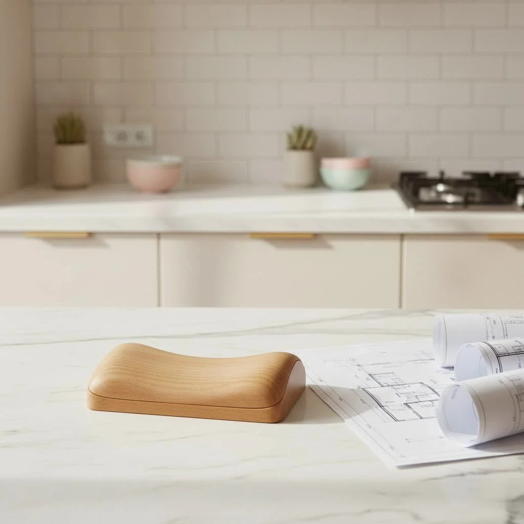 Ergonomic laptop wrist rest supporting hands