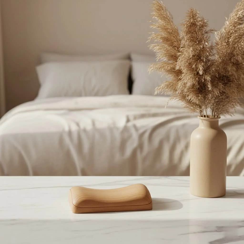 Ergonomic wrist rest supporting a gamer's hands on a mechanical keyboard